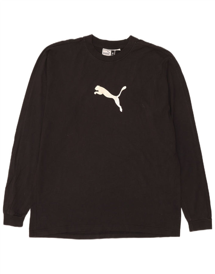 Puma Herren Graphic Top Langarm XL Schwarz Baumwolle