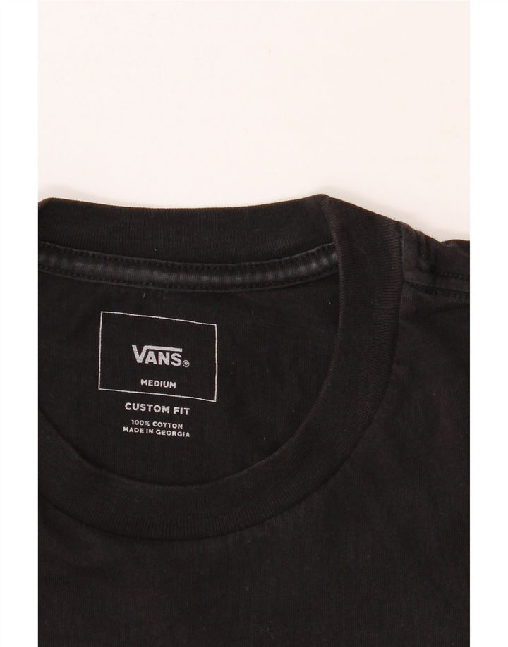 VANS Mens Custom Fit Graphic T-Shirt Top Medium Black Cotton Vintage Vans and Second-Hand Vans from Messina Hembry 