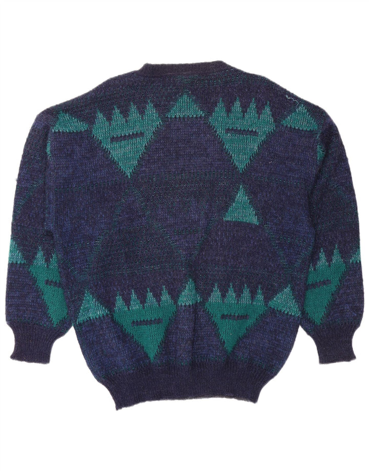 4 CASTELLA Herren-Pullover mit U-Boot-Ausschnitt IT 56 XL Marineblau Geometrisch