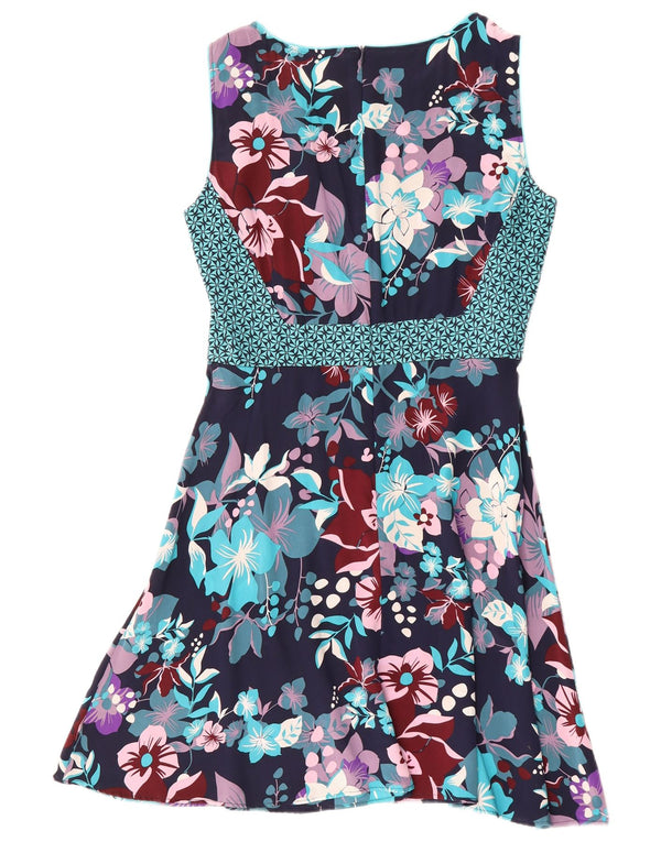 PENNY BLACK Ärmelloses A-Linien-Kleid für Damen, Größe M, Marineblau, Blumenmuster