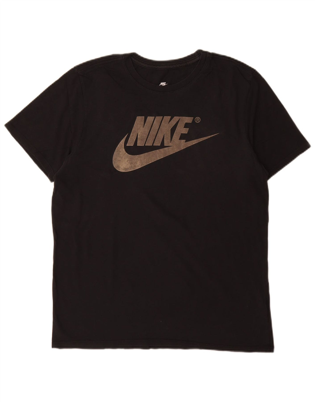 Nike Herren Athletic Cut Graphic T-Shirt-Oberteil aus mittelschwarzer Baumwolle