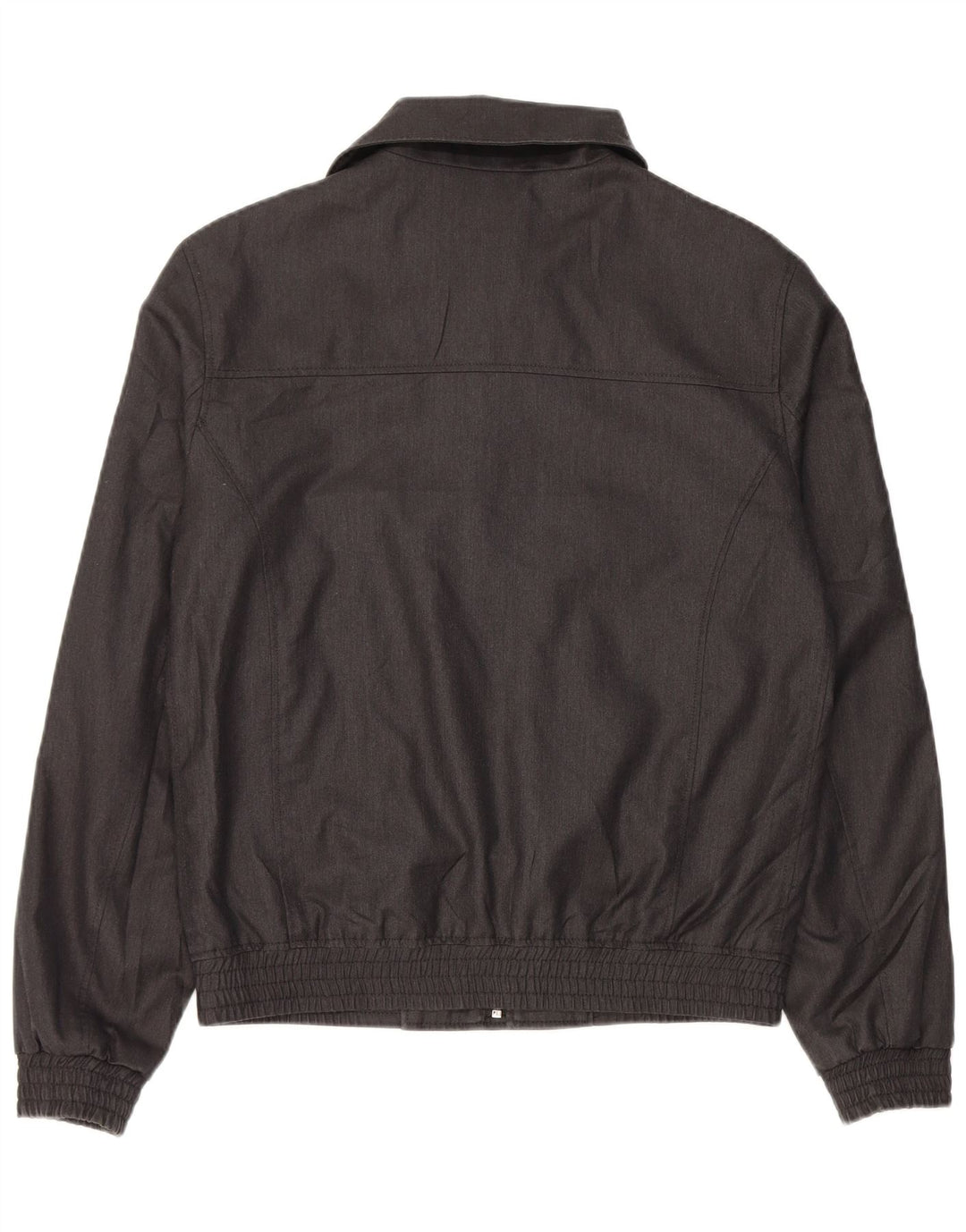 Zweireihige Bomberjacke für Herren von Zara, UK 38, mittelgraues Polyester
