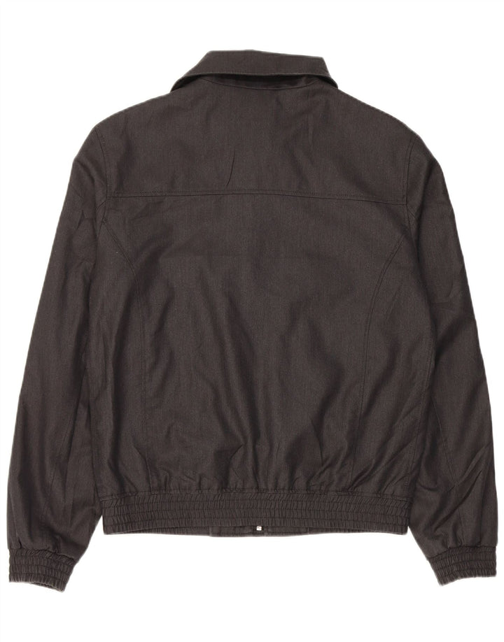 Zweireihige Bomberjacke für Herren von Zara, UK 38, mittelgraues Polyester