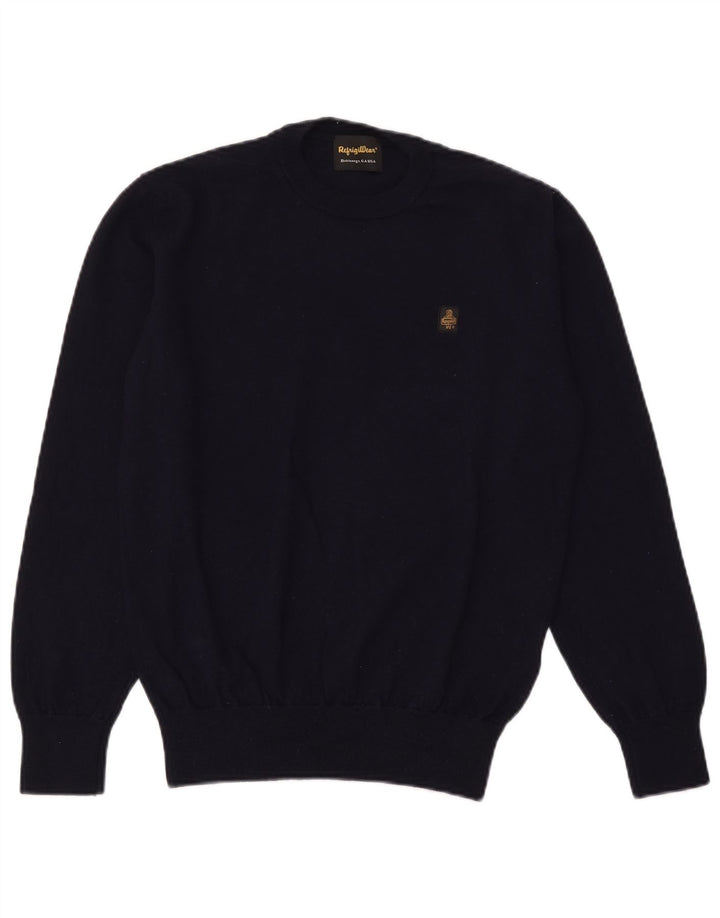 Refrigiwear Herren-Pullover mit Rundhalsausschnitt, XL, marineblaue Wolle