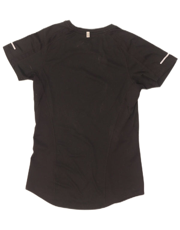 Nike Damen Dri Fit T-Shirt Top UK 6 XS Schwarz