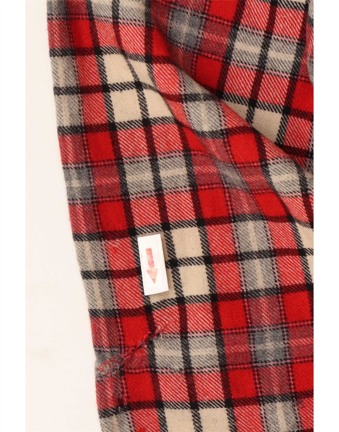 Vintage Herren Flanellhemd XL rot kariert Wolle