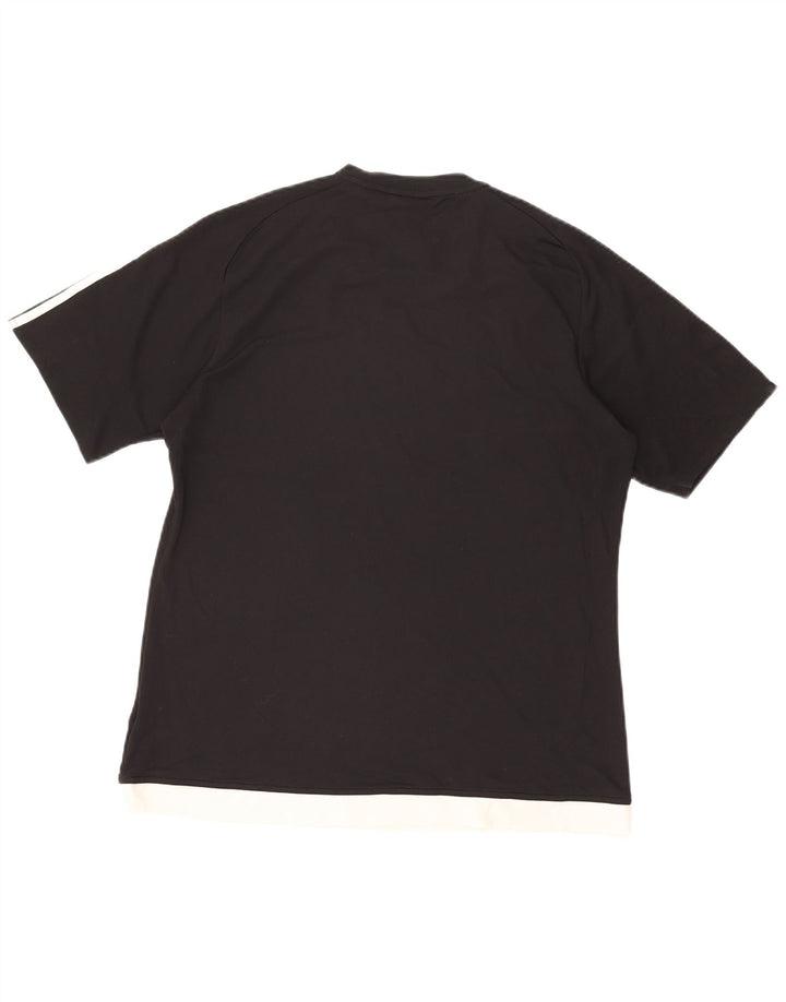ADIDAS Mens Climalite T-Shirt Top Large Black Polyester