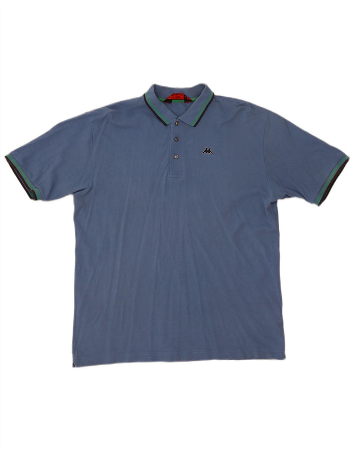 Kappa Herren Poloshirt XL Blau Baumwolle