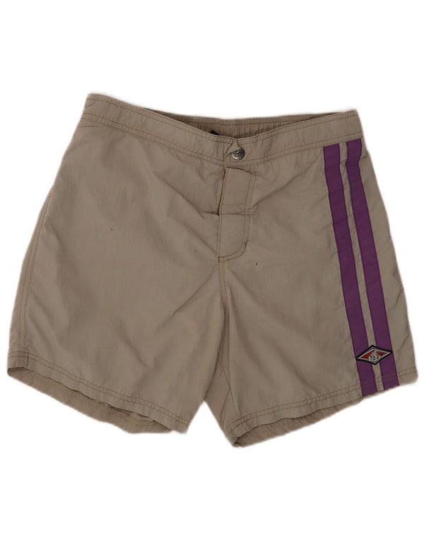 Bear Herren-Badeshorts aus mittelgrauem Colourblock-Polyester