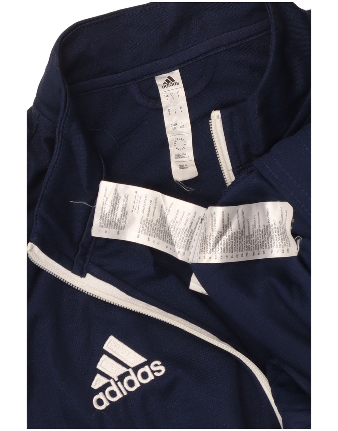 Adidas Herren Aeroready Trainingsanzug Top Jacke Large Marineblau Polyester