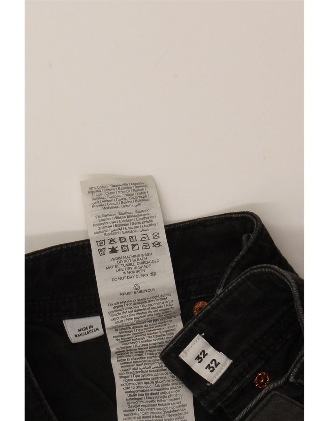 JACK & JONES Mens Slim Jeans W32 L29 Black Cotton Vintage Jack & Jones and Second-Hand Jack & Jones from Messina Hembry 