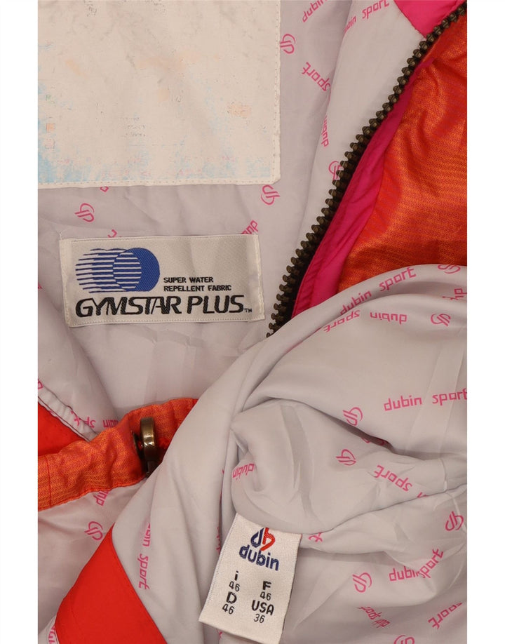 Vintage Herren-Skijacke mit Kapuze, Größe 46, klein, mehrfarbig, Farbblock