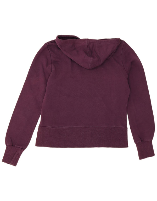 Adidas Damen Crop Graphic Hoodie Pullover IT 46 Mittellila Baumwolle