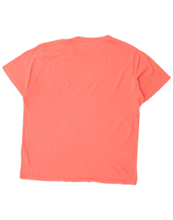 Massimo Dutti Herren T-Shirt Top XL Rosa Baumwolle