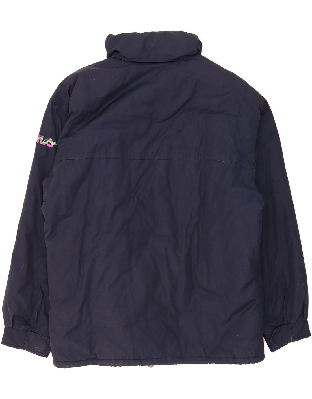 FILA Mens Hooded Windbreaker Jacket UK 42 XL Navy Blue Vintage Fila and Second-Hand Fila from Messina Hembry 