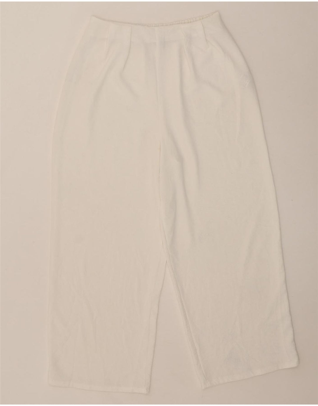 Zara Damen-Chinohose mit lockerer Passform, Größe M, W28, L25, Weiß, Polyester