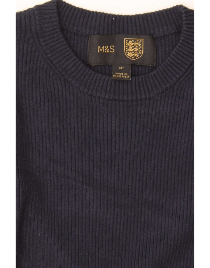 Marks & Spencer Damen Crop Top UK 4 XS Marineblau