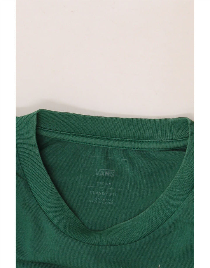 VANS Herren-T-Shirt mit klassischer Passform, mittelgrüner Baumwolle