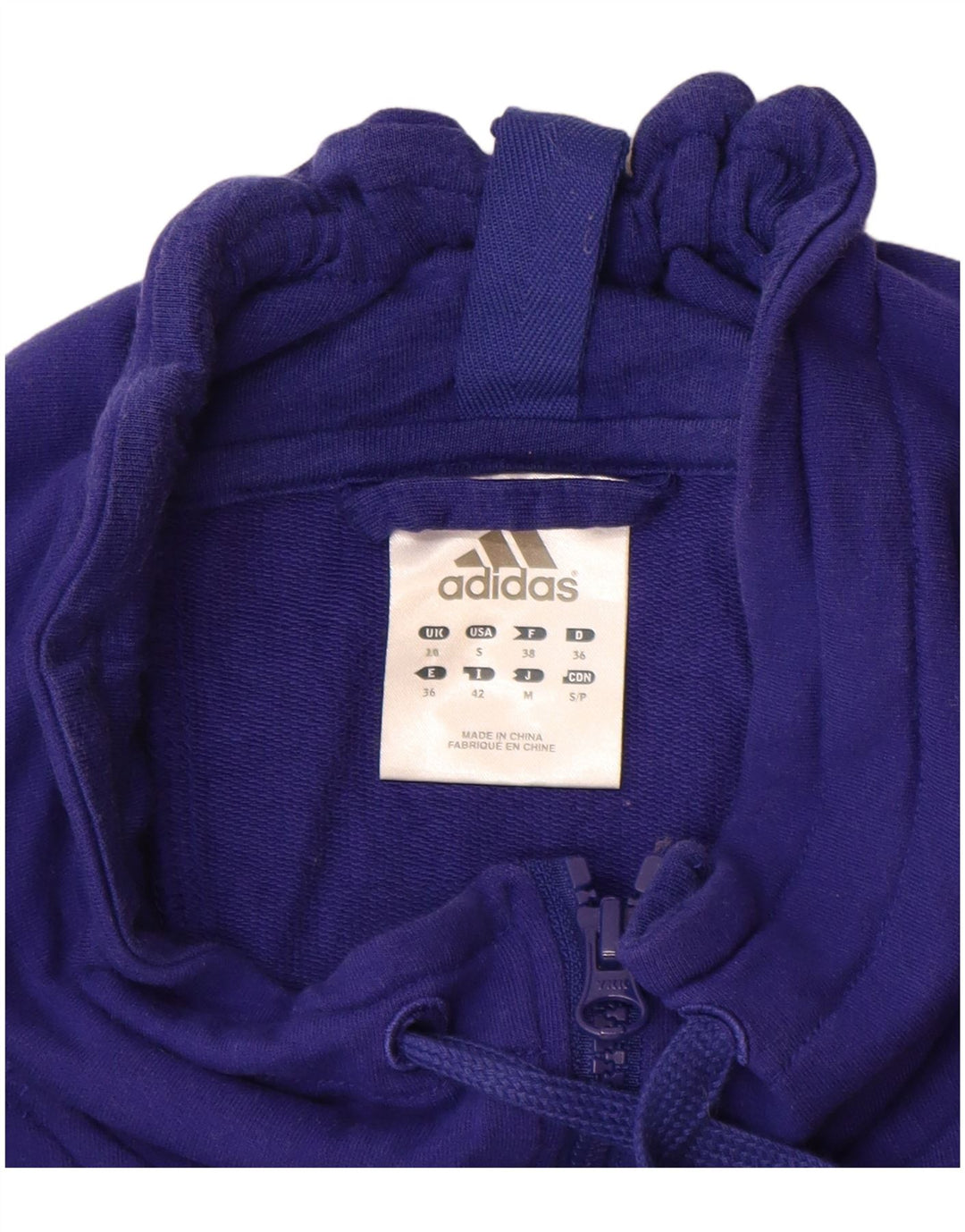 ADIDAS Damen-Sweatshirt mit 3/4-Ärmeln, Gr. 10, Größe S, Blau, Baumwolle