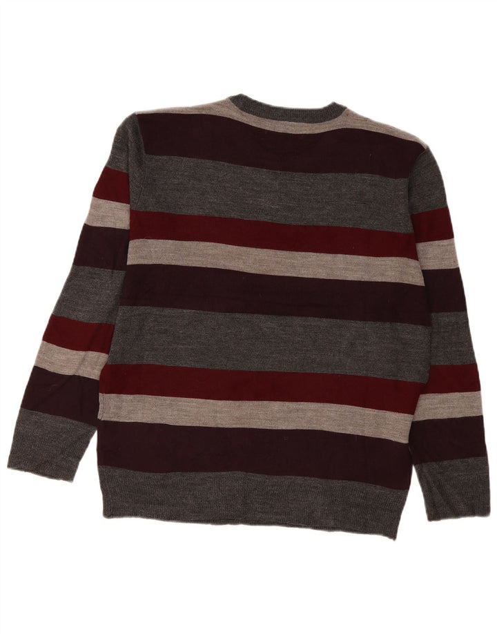 Pierre Cardin Herren-Pullover mit Rundhalsausschnitt, klein, mehrfarbig gestreift