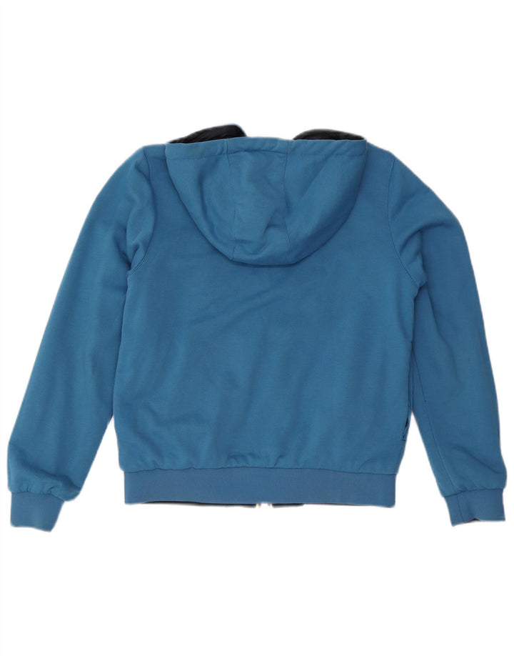 K-Way Damen Kapuzen-Wendejacke UK 10 Small Marineblau Baumwolle