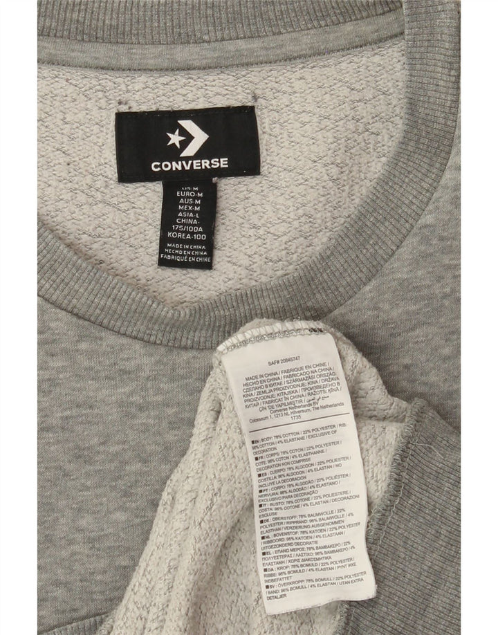 CONVERSE Herren Sweatshirt Pullover mittelgraue Baumwolle