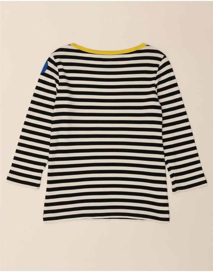 Benetton Damen-Top mit 3/4-Ärmeln, Größe S, Marineblau, gestreift
