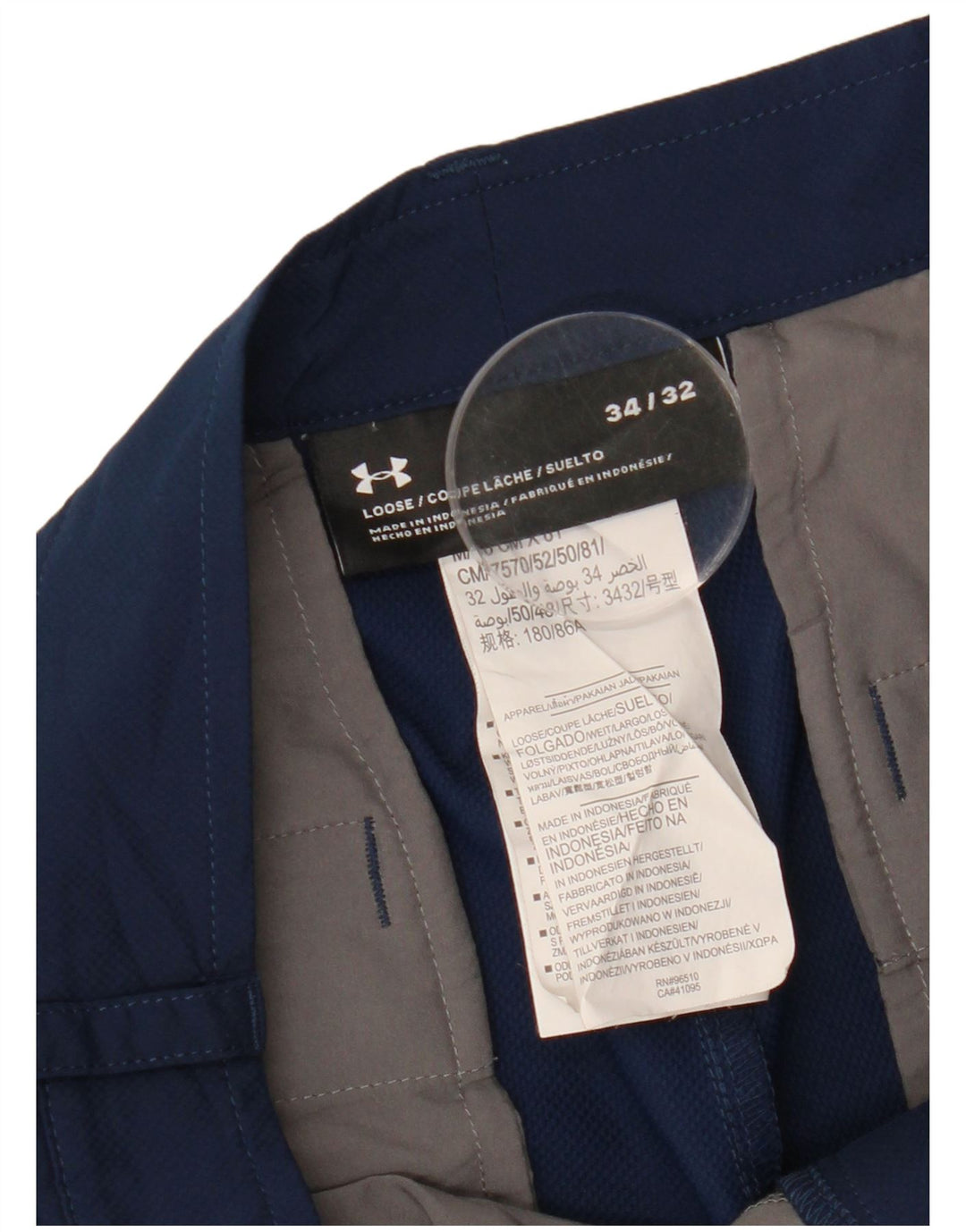 UNDER ARMOUR Gerade Freizeithose für Herren, W34, L32, Marineblau, Polyester