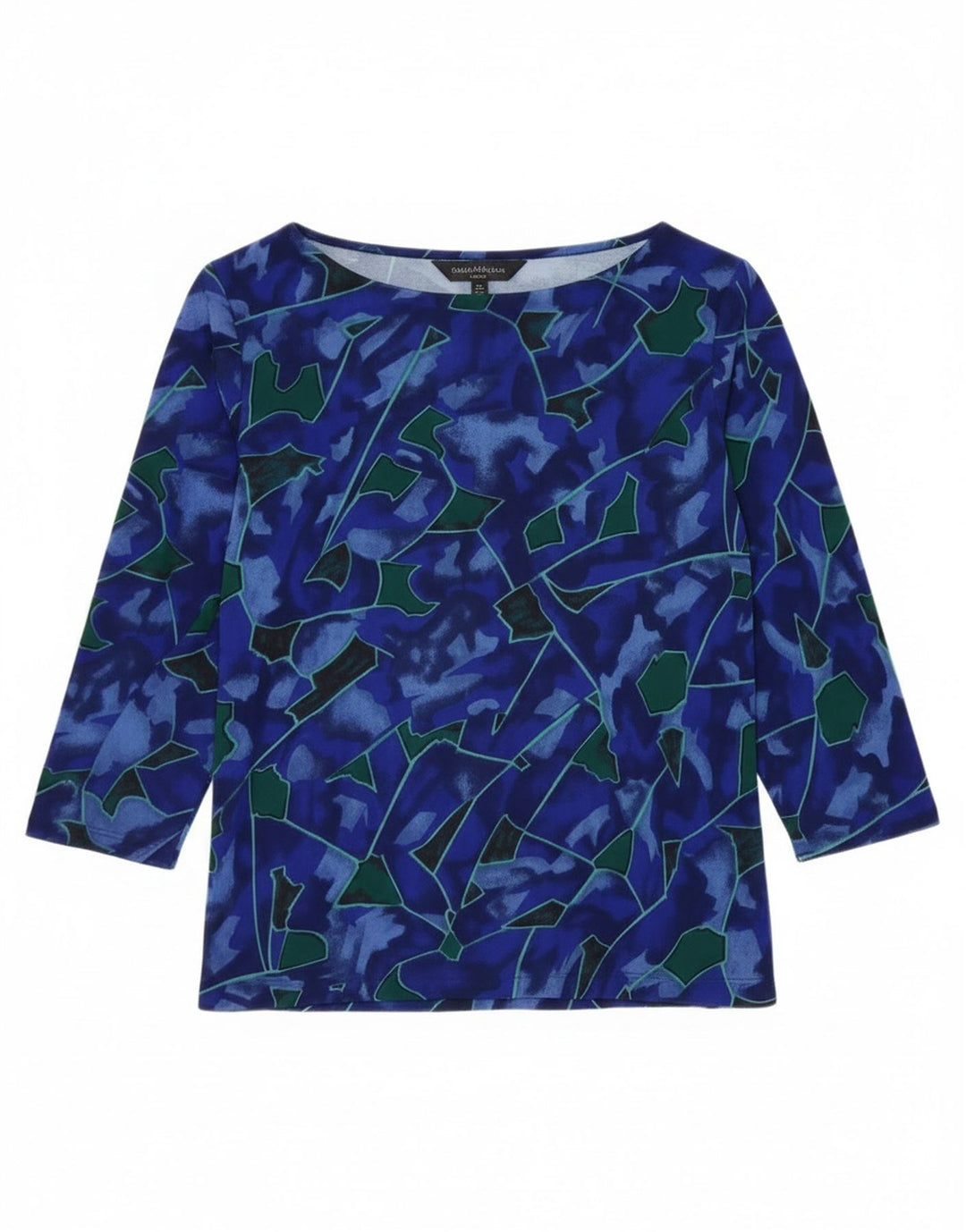 Valstar Womens Abstract Pattern Top 3/4 Ärmel UK 18 XL Blau