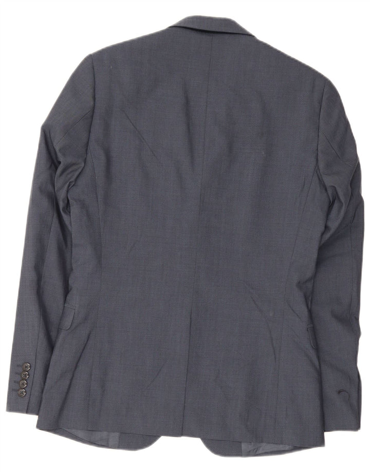 Dkny Herren-Blazer mit 2 Knöpfen, schmale Passform, UK 36, Größe S, marineblaue Wolle