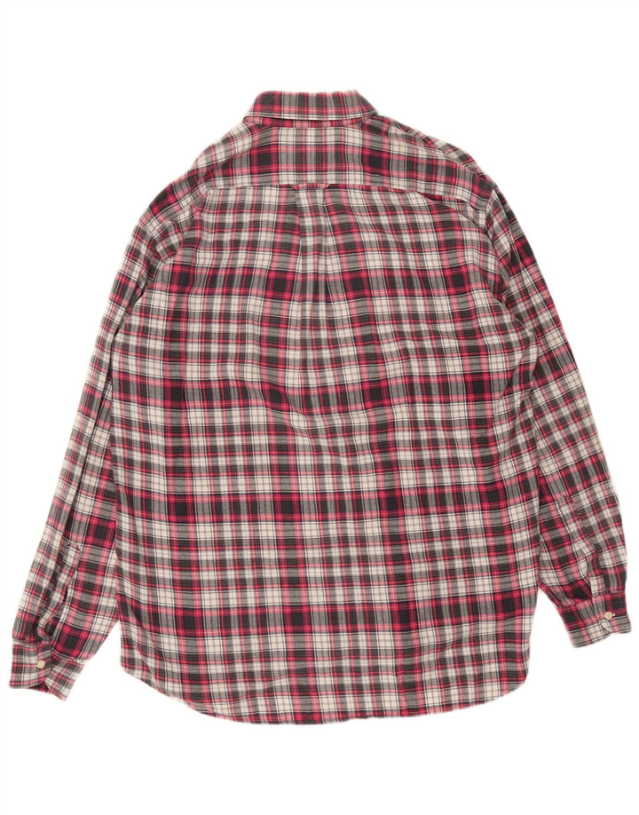 Vintage Herren Flanellhemd, groß, rot kariert, Baumwolle