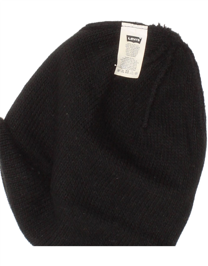 Levi's Herren-Beanie-Mütze, Einheitsgröße, schwarzes Acryl