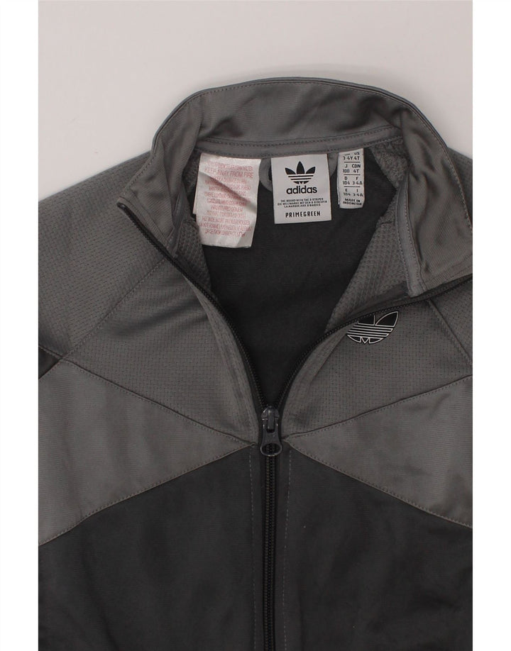 ADIDAS Boys Full Tracksuit 3-4 Years  Grey Polyester Vintage Adidas and Second-Hand Adidas from Messina Hembry 