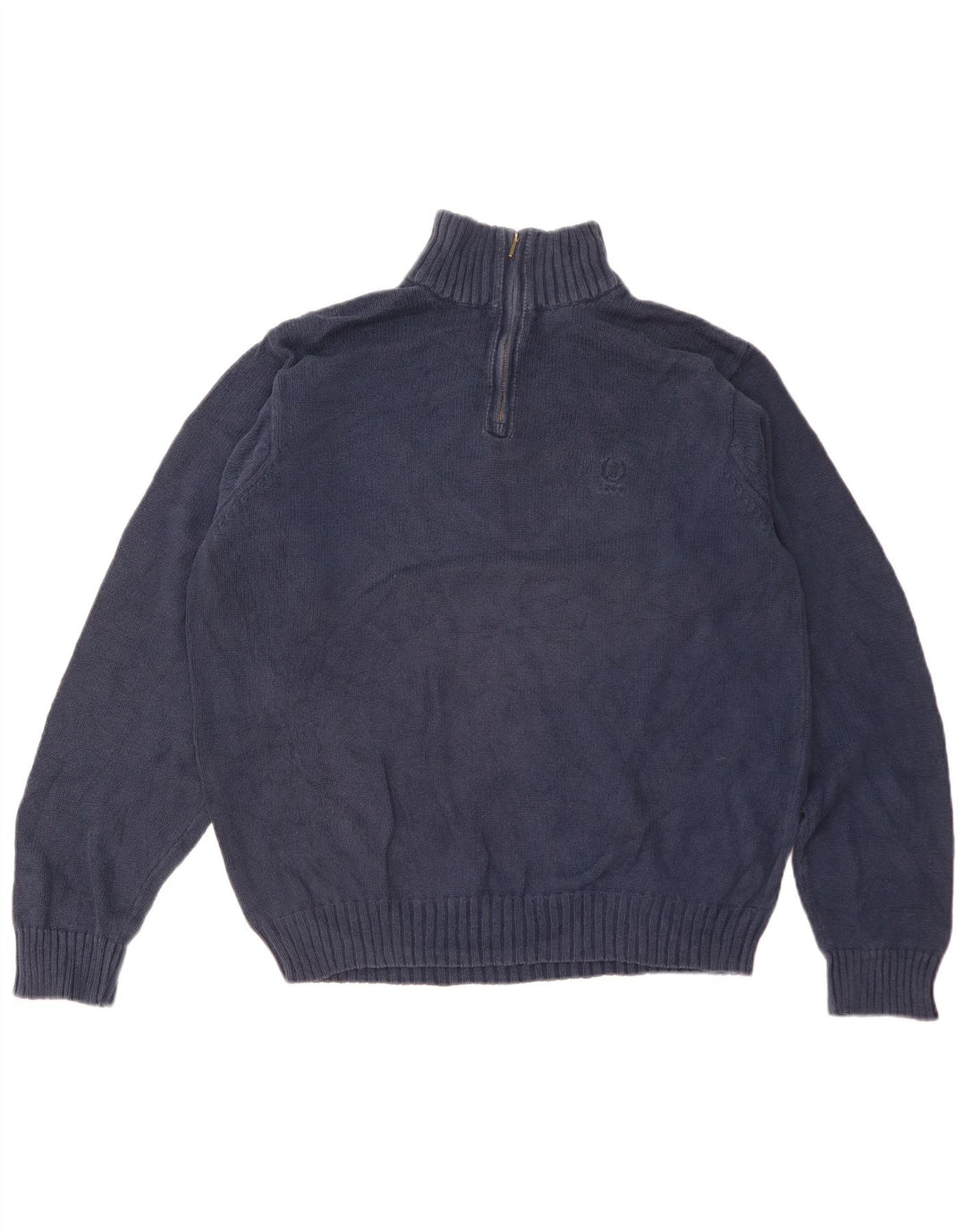 Izod Herren-Pullover mit Reißverschluss am Hals, mittelmarineblaue Baumwolle