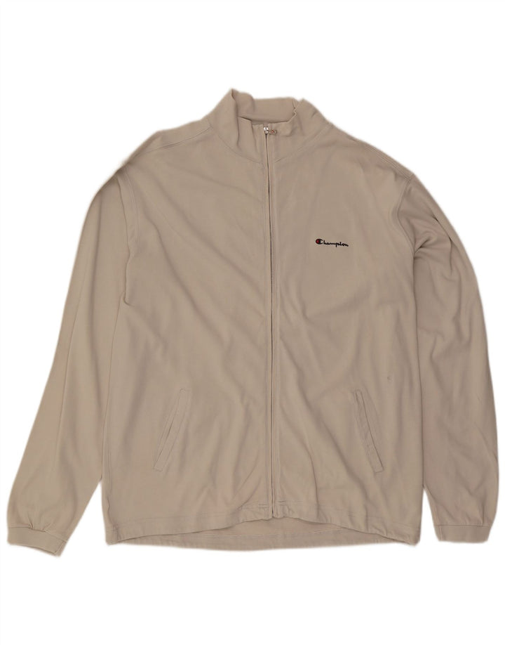 Champion Herren-Trainingsanzug-Oberteil, Jacke, 2XL, Beige, Baumwolle