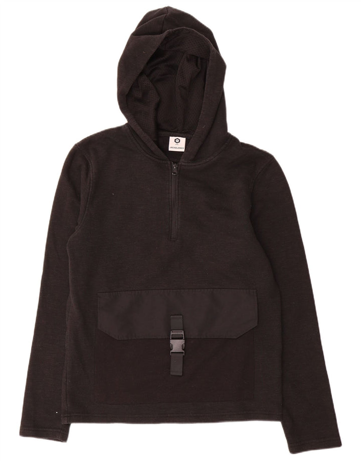 Jack & Jones Herren-Kapuzenpullover mit Reißverschluss, Größe S, grau, Polyester