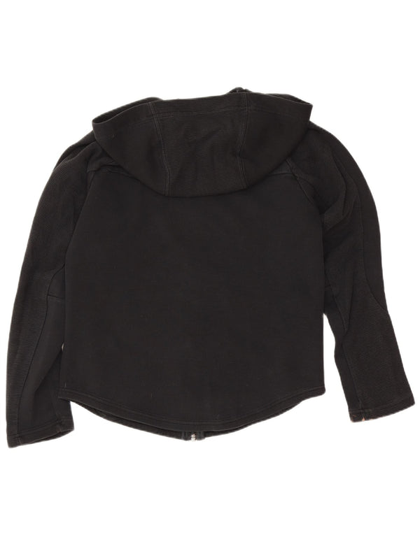Puma Damen Zip Hoodie Pullover UK 4 XS Schwarz Baumwolle Sport