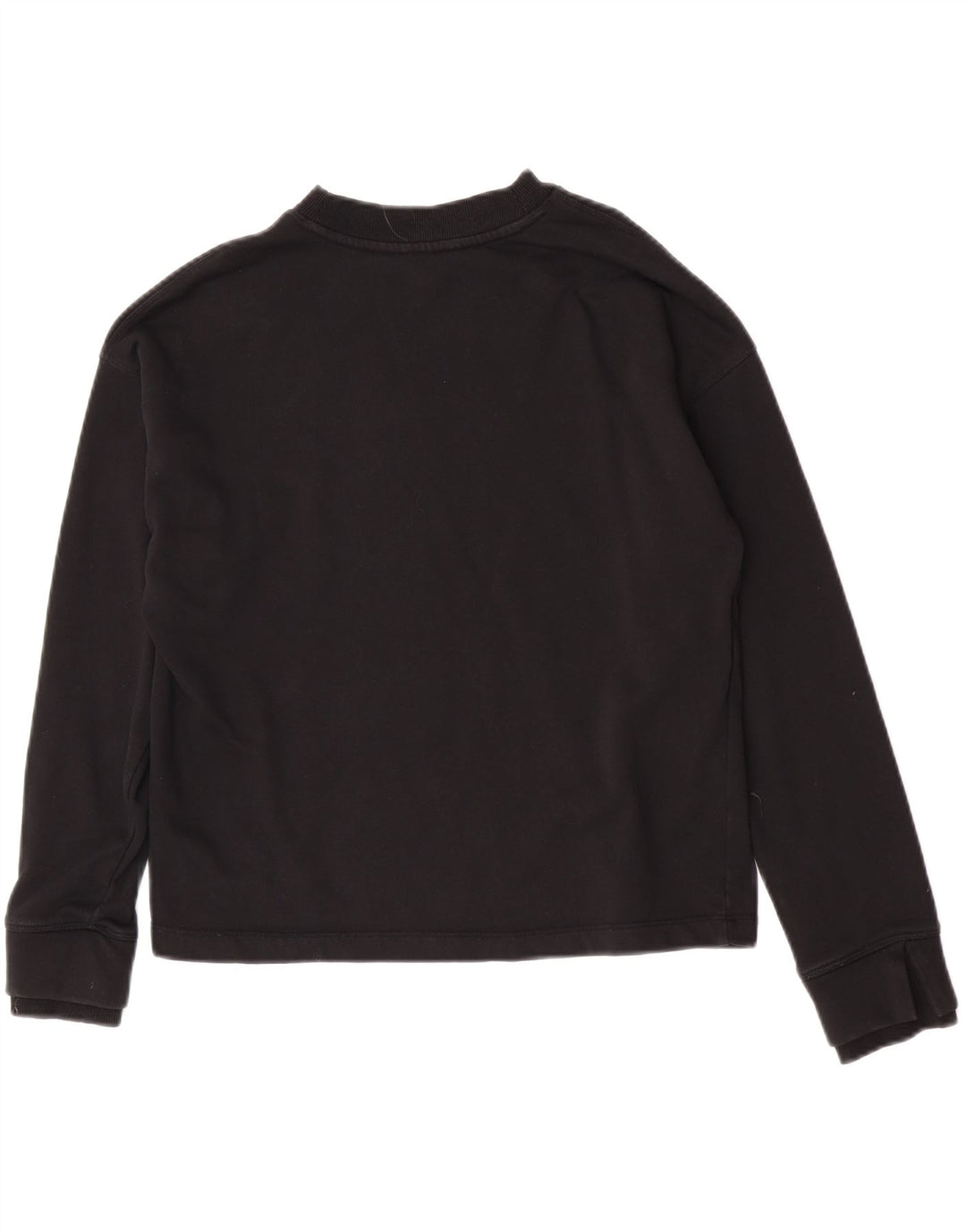 Dkny Womens Graphic Oversized Sweatshirt Pullover UK 10 Small Schwarze Baumwolle