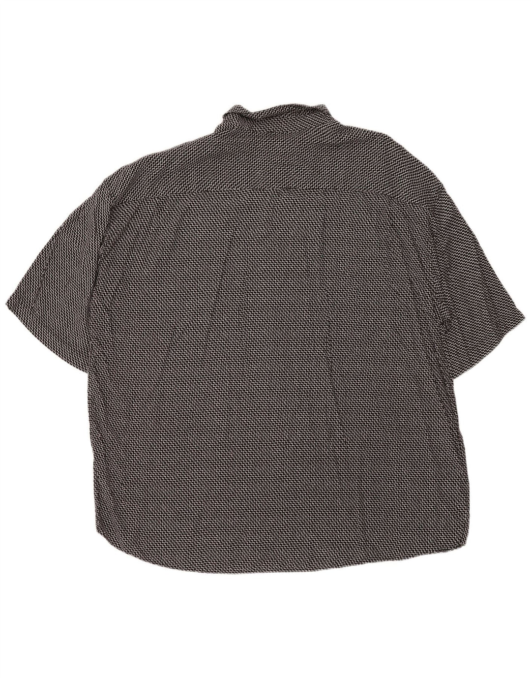 MAXFORT Herren Kurzarmhemd 5XL Schwarz Chevron