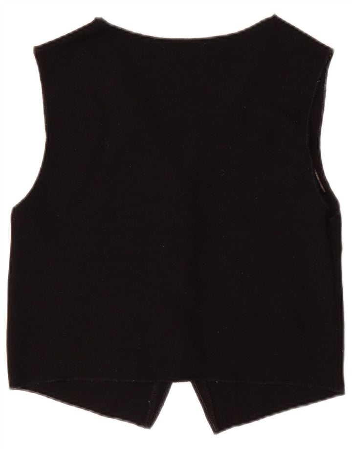 Zara Damen Weste UK 12 Medium Schwarz