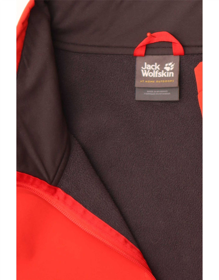 Jack Wolfskin Herren Trainingsanzug Top Jacke UK 50 3XL Rot Polyester