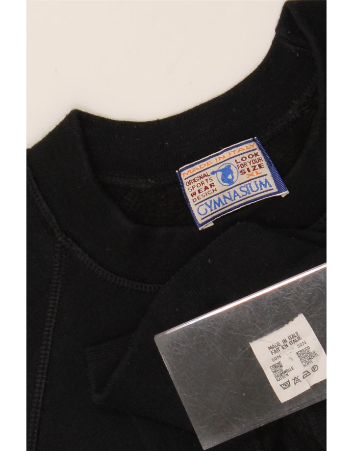 GYMNASIUM Mens Sweatshirt Jumper XL Black Cotton Vintage Gymnasium and Second-Hand Gymnasium from Messina Hembry 
