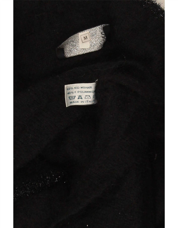 La Perla Damen-Cardigan-Pullover UK 12 Mittelschwarzes Mohair