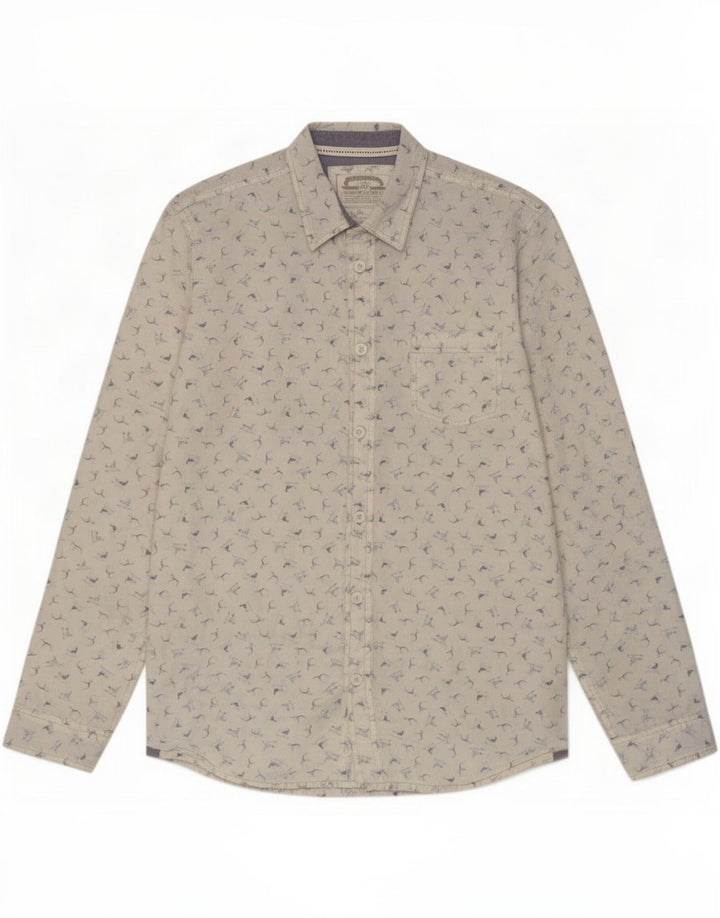 White Stuff Slim-Fit-Hemd für Herren aus mittlerer Baumwolle mit Animal-Print