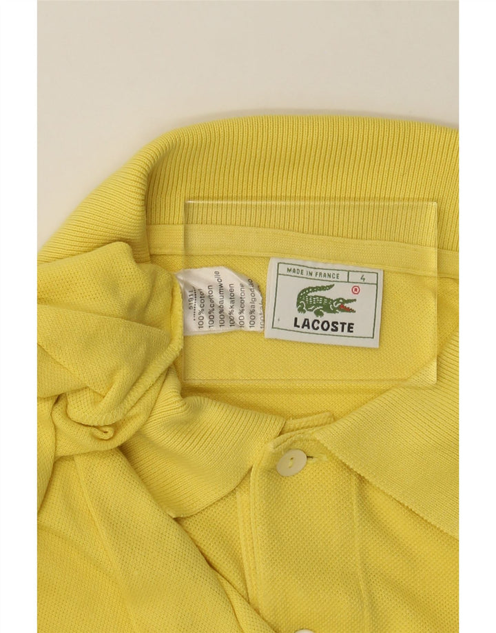 LACOSTE Mens Polo Shirt Size 4 Medium Yellow Cotton Vintage Lacoste and Second-Hand Lacoste from Messina Hembry 