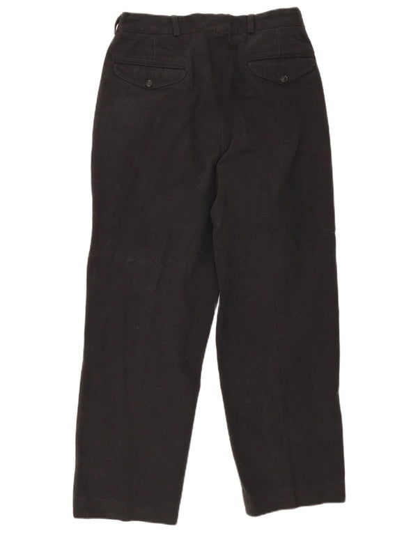 J.E. Mc Collum Mens Pegged Chino Hose IT 46 Small W30 L28 Schwarze Baumwolle