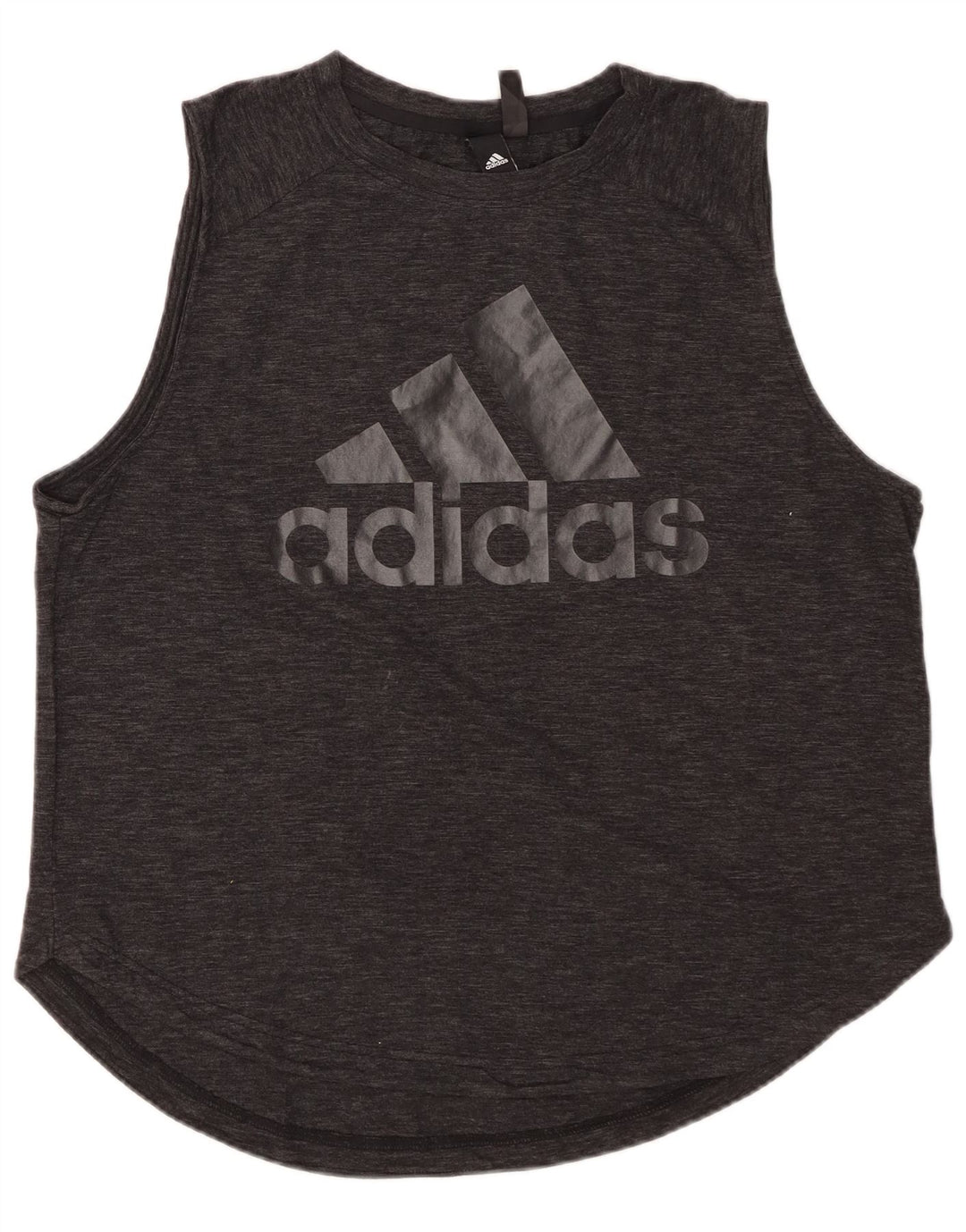 ADIDAS Damen Graphic Vest Top UK 16/18 Large Grau meliert