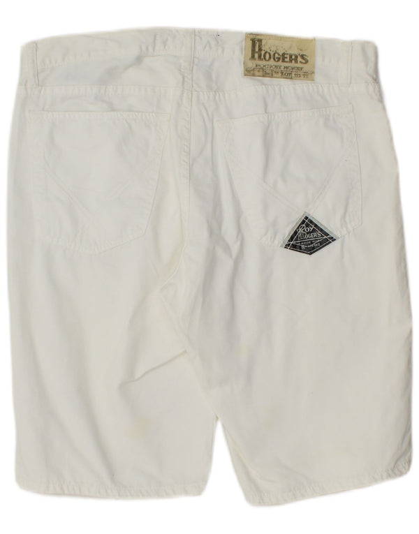 Roy Rogers Herren-Freizeitshorts IT 48 Medium W34 Weiße Baumwolle