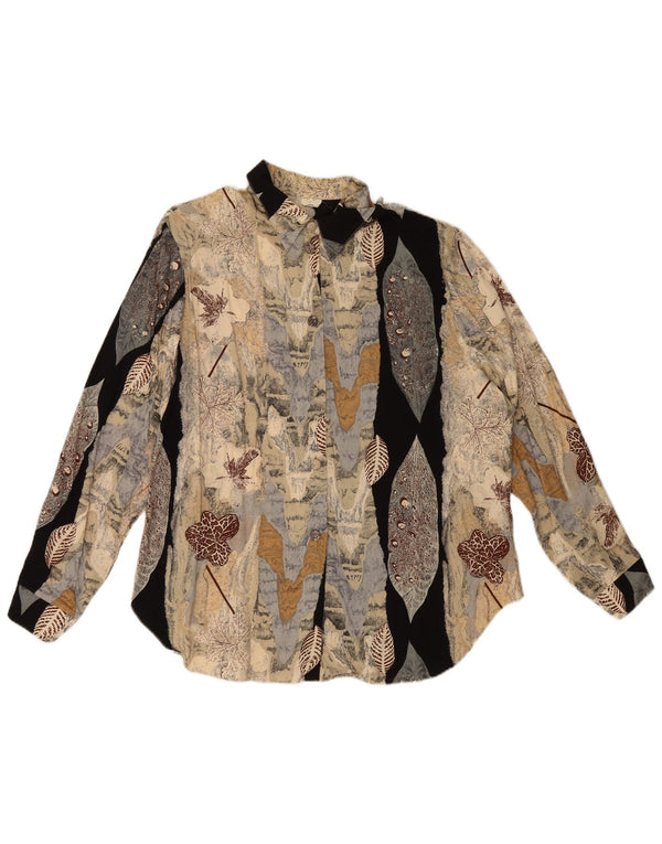 Vintage Womens Shirt Blouse UK 18 XL Multicoloured Floral