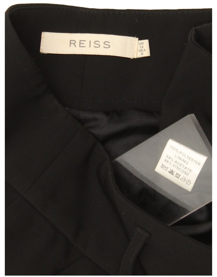 REISS Damen-Freizeithose mit hoher Taille, UK 12, M, W32, L30, Schwarz